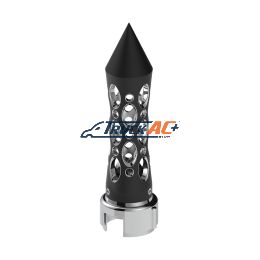 Thread-On Daytona Style Spike Gearshift Knob With 13/15/18 Speed Adapter - Black/Vertical - United Pacific 70587