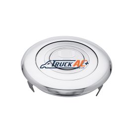 Chrome Aluminum Steering Wheel Horn Button With UP Logo - United Pacific 88120