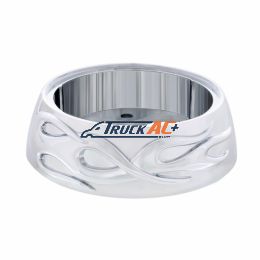 Chrome Flame Horn Button Bezel - United Pacific 88223
