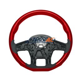 18" YourGrip Wood Candy Color Steering Wheel For 2012-2021 PB 579 & 2013-2021 KW T680-Candy Red - United Pacific 88341