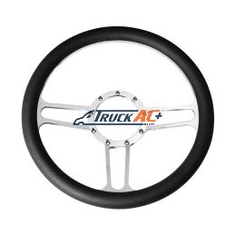 14" Chrome Aluminum 3-Spoke Style 9-Screw Mount "Competition Series" Steering Wheel - United Pacific 88296