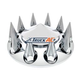 Pointed Front Axle Cover With 33mm Spike Thread-On Nut Covers - Chrome - United Pacific 10241