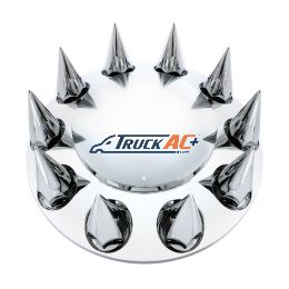 Dome Front Axle Cover With 33mm Spike Thread-On Nut Covers - Chrome - United Pacific 10252