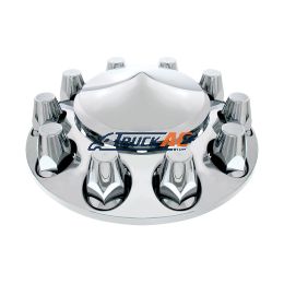 Pointed Front Axle Cover With 33mm Standard Thread-On Nut Covers - Chrome - United Pacific 10254