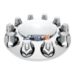 Dome Front Axle Cover With 33mm Standard Thread-On Nut Covers - Chrome (Color Box) - United Pacific 10257