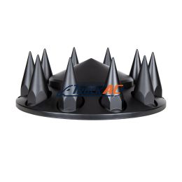 Pointed Front Axle Cover With 33mm Spike Thread-On Nut Covers - Matte Black - United Pacific 10336