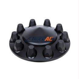 Pointed Front Axle Cover With 33mm Standard Thread-On Nut Covers - Matte Black - United Pacific 10339