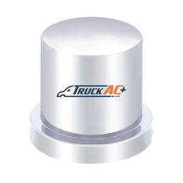 1-3/16" X 1-5/8" Chrome Plastic Flat Top Nut Cover With Flange - Push-On - United Pacific 10774B