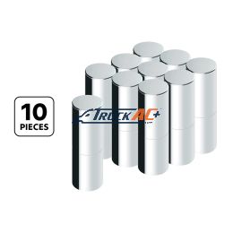 33mm X 7-1/4" Chrome Plastic Tall Cylinder Nut Cover - Thread-On (10 Pcs) - United Pacific 10371