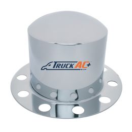 Chrome Dome Rear Axle Cover 2PC Kit For 33mm Nut Cover - Steel/Aluminum Wheel (10 Hole) - United Pacific 10223