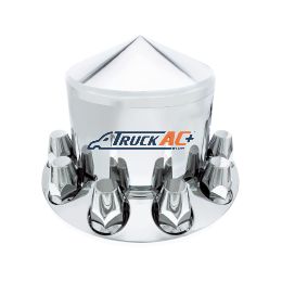 Pointed Rear Axle Cover With 33mm Standard Thread-On Nut Covers - Chrome - United Pacific 10261