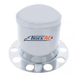 Stainless Dome Rear Axle Cover 3PC Kit For 1-1/2" Nut Cover - Aluminum Wheel - United Pacific 21213