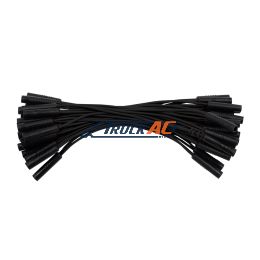 0.180" Female Plug Black Wire Harness With 50 Plugs-6" Lead - United Pacific 34185B