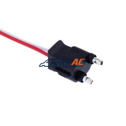 2 Wire Pigtail With 2 Prong Straight Plug - 12" Lead (Retail) - United Pacific 34211P
