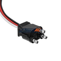 3 Wire Pigtail With 3 Prong Straight Plug - 12" Lead (Retail) - United Pacific 34212P