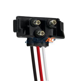 3 Wire Pigtail With 3 Prong Right Angle Plug - 12" Lead (Retail) - United Pacific 34216P