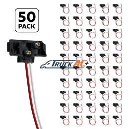 2 Wire Pigtail With 2 Prong Right Angle Plug - 12" Lead (50-Pack) - United Pacific 34215P50