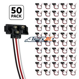 3 Wire Pigtail With 3 Prong Right Angle Plug - 12" Lead (50-Pack) - United Pacific 34216P50