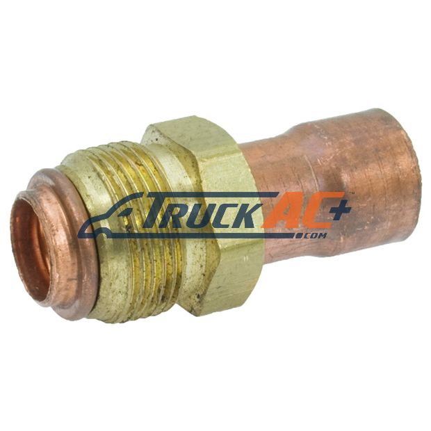 Brass #10 Weld-On Repair Neck w/ Nut - Truck Air 08-8119, MEI 4145