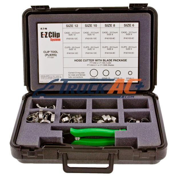 OEM Aeroquip EZ Clip and Cage Assortment w/Tools - Eaton Aeroquip FF12139, Truck Air 15-3013, MEI 8420EZ