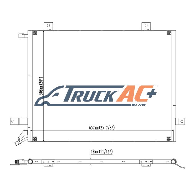 Freightliner A/C Condenser - Freightliner 6818300007, Spectra Premium 79007, 1-800-Radiator 3400006, Reach Cooling 32-0979 | Image 5