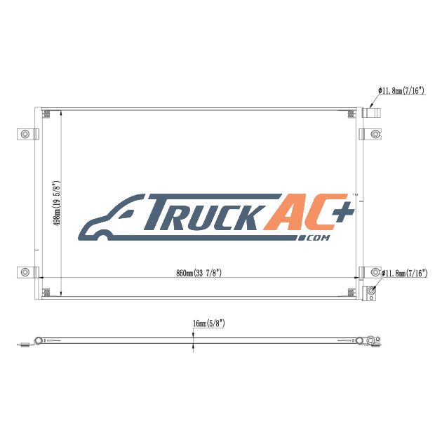 Kenworth, Peterbilt A/C Condenser - OEM PX936001, Reach Cooling 32-2072 | Image 5