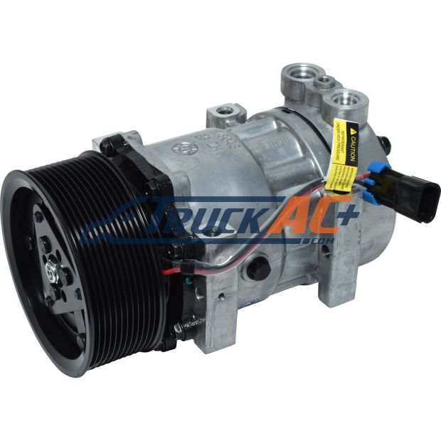 Sanden Style A/C Compressor - Sanden 4078, 4370, Kenworth, Peterbilt F69-6003-151, Truck Air 03-1002, MEI 5402