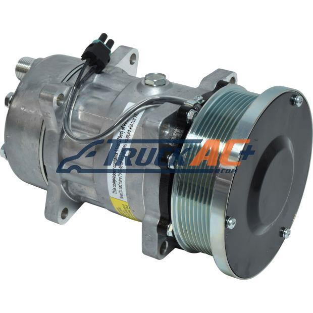 Sanden Style A/C Compressor - Sanden 4637, Truck Air 03-3407, MEI 5740