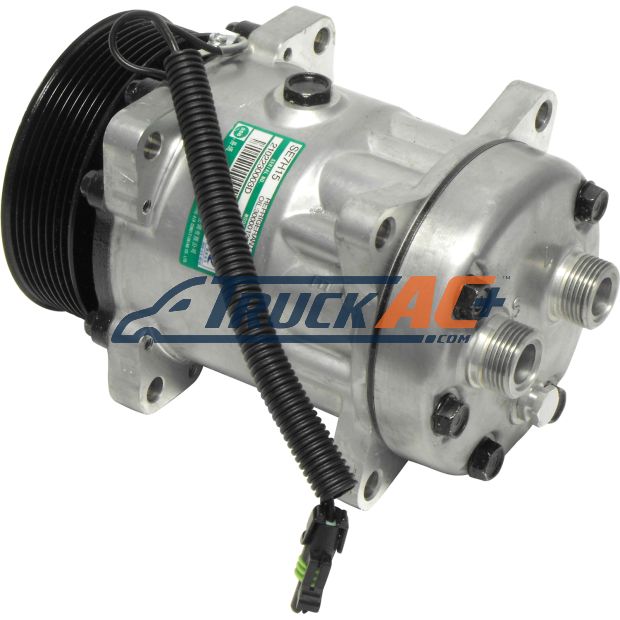 Sanden Style A/C Compressor - Sanden 4672, 7822, Truck Air 03-3468, MEI 54672