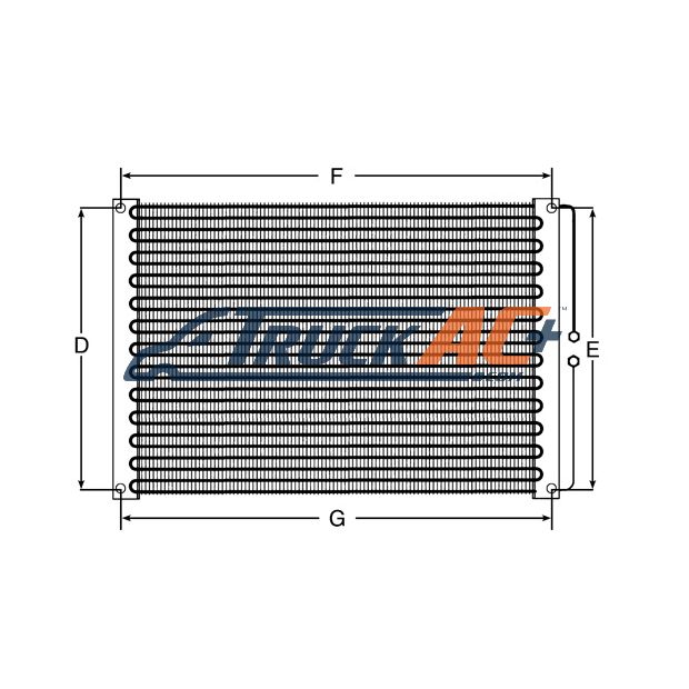 OEM Western Star A/C Condenser - Western Star 61203-3418