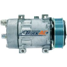 OEM Sanden A/C Compressor - Sanden 4667, Truck Air 03-3718W, MEI 54667