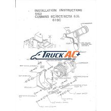 Freightliner F70, Other Models with 6C, 6CT, 6CTA, 6ISC, 8.3L Cummins Engine - Mount & Drive A/C Compressor Bracket Kit
