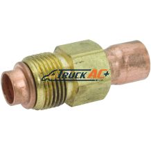Brass #8 Weld-On Repair Neck w/ Nut - Truck Air 08-8118, MEI 4144