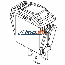 Red Dot Rocker Switch - Red Dot 71R0902, RD-5-14420-0P