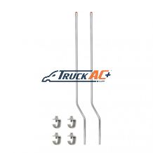 Stainless Bumper Guide Kit With Dome Lens Top - Amber Lens (Pair) - United Pacific 86070