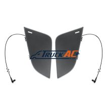 A21-29246-002 Black Tow Hook Access Covers For 2018-2024 Freightliner Cascadia (Pair) - United Pacific 42525