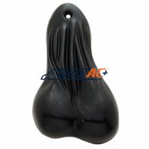 8-1/4" Tall Large Low-Hanging Rubber Balls - Black - United Pacific 70145