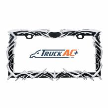 Tribal Flame License Plate Frame - Chrome - United Pacific 50033