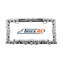 Skull License Plate Frame - Chrome - United Pacific 50037