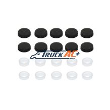 Black Plastic Snap-On Caps For #6 And #8 Screw (10-Pack) - United Pacific 70076