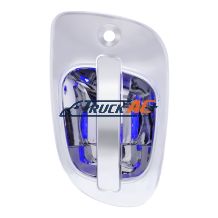 6 Blue LED Chrome Door Handle Cover for Freightliner - Passenger - United Pacific 42492