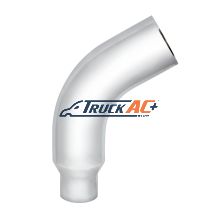 14-13056CP Chrome 58 Degree Angled Exhaust Elbow For Peterbilt 379 - 7" OD To 5" OD - United Pacific PB379-E58-75