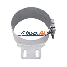 7" Stainless Butt Joint Exhaust clamp - Straight Bracket - United Pacific 10321