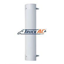 48" Tall 180 Degree Stainless Exhaust Muffler Shield For 6" Diameter Exhaust - Plain - United Pacific 21230