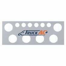 Stainless Steel Rear Center Light Panel With Six 4" Light Cutouts & Six 2" Light Cutouts - United Pacific 21474
