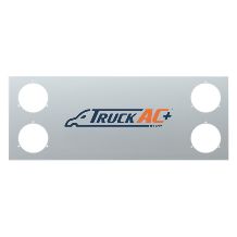 33-3/4" Stainless Steel Rear Center Light Panel With Four 4" Light Cutouts (No LP Holes) - United Pacific 21433