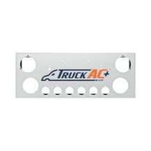 33-3/4" SS Rear Center Light Panel With Four 4" & Six 2" Light Cutouts - United Pacific 21493