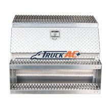 36"L X 25"W X 28"H Aluminum Step Saddle Box - United Pacific 50204
