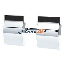 24" X 24" 430 Stainless Steel Quarter Fender With Tube Bracket Set - 4" Side Wall - United Pacific 10906