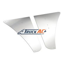Stainless Plain Lower Hood Panel For 1989+ Kenworth W900L (Pair) - United Pacific 29119